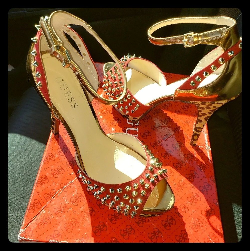 Guess Red Studded Gambinos